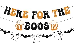 Here for the Boos Banner Halloween Party Decoration