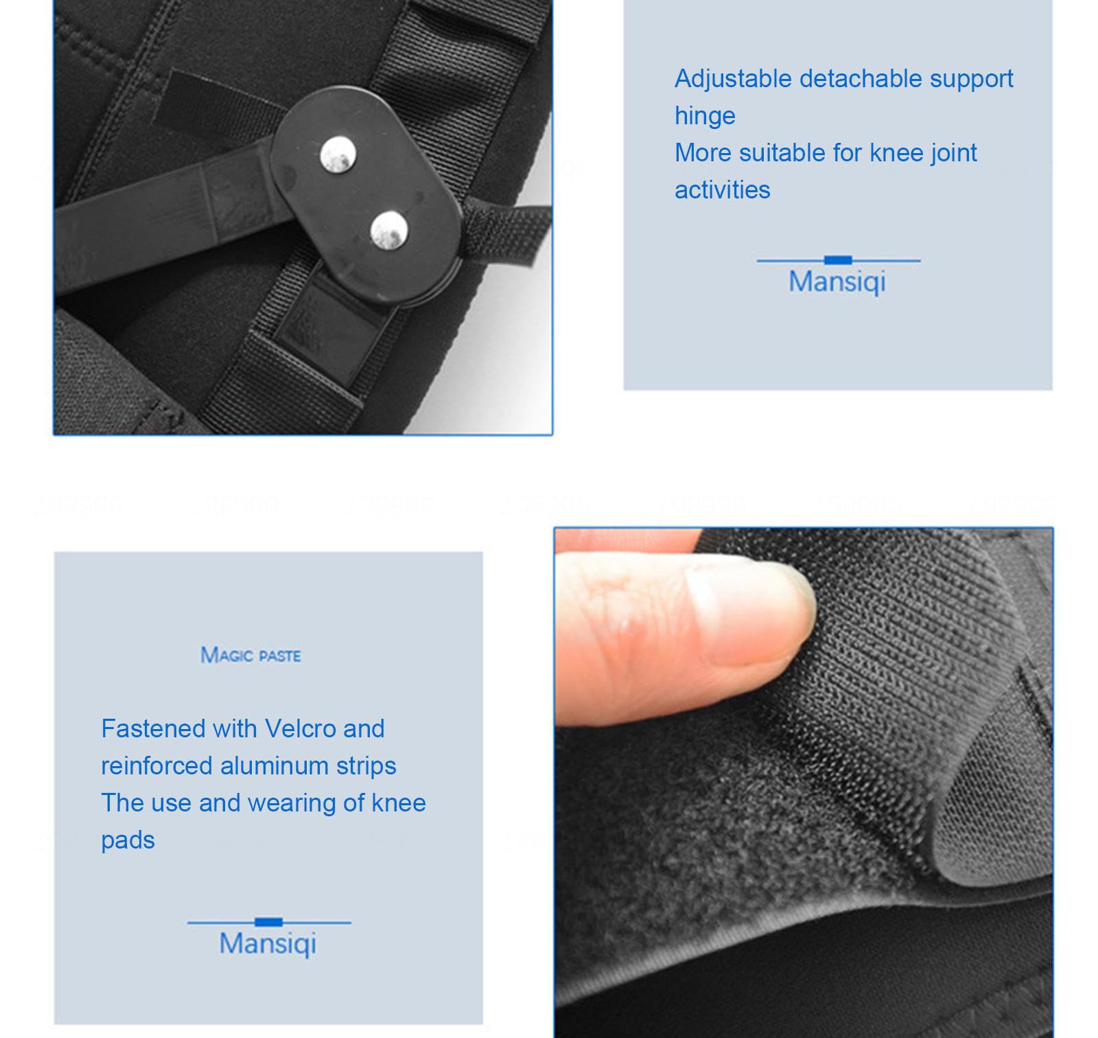 VIDECOR Rodillera de Compresión Ajustable, Soporte para Tendón, Rodillera, Soporte para Hombres y Mujeres, Dolor de Artritis, Recuperación de Lesiones, Correr, Entrenamiento,XL