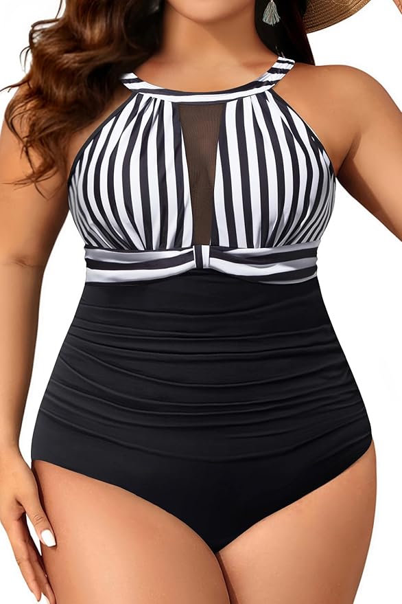 Aqua Eve Plus Size Swimsuit Women One Piece Swimsuit Tummy Control