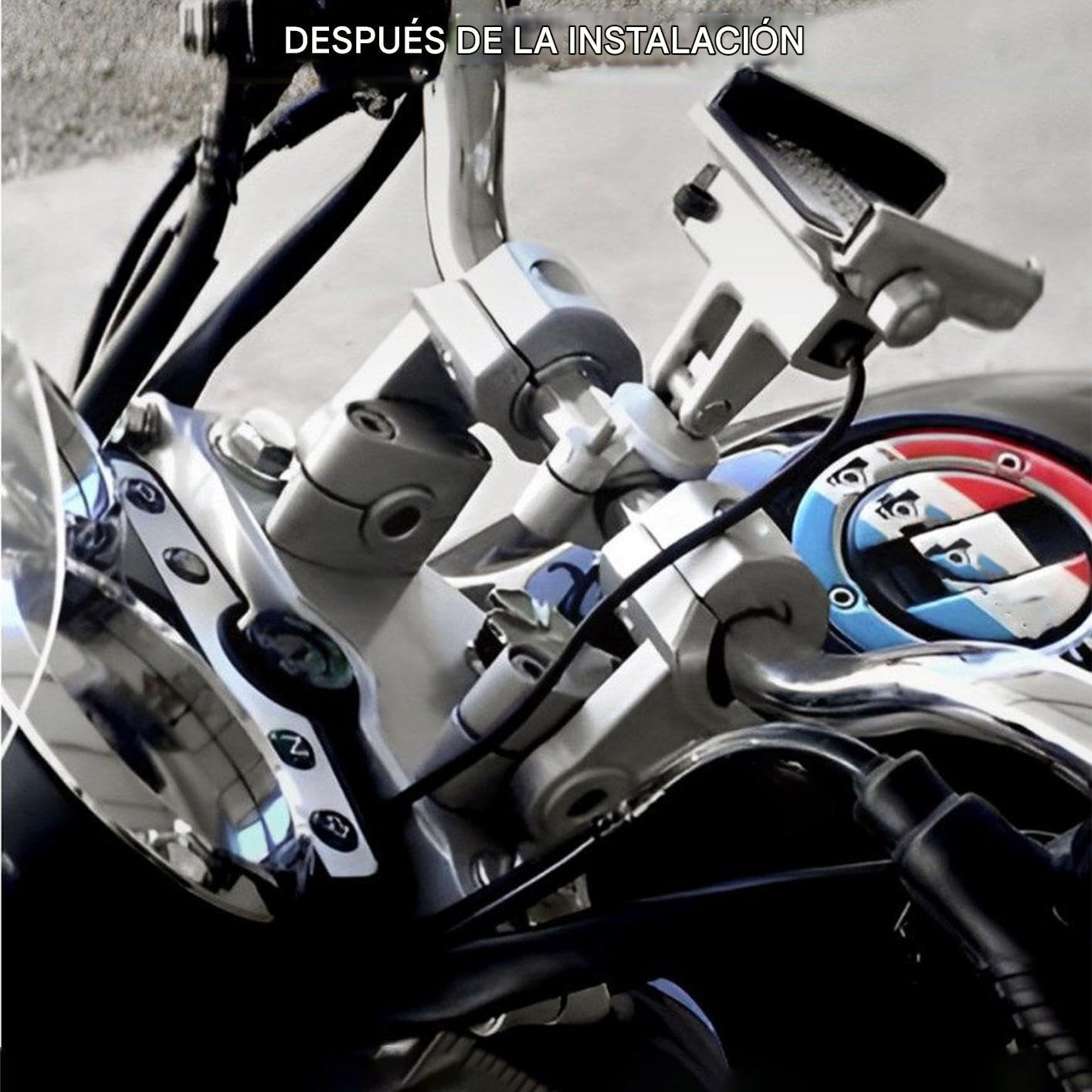 Elevadores de Manillar,Elevadores de Montaje con Abrazadera para Manillar | Componentes Y Accesorios Antivibración Para Conducción Invernal Moto Todo Terreno Y Crucero