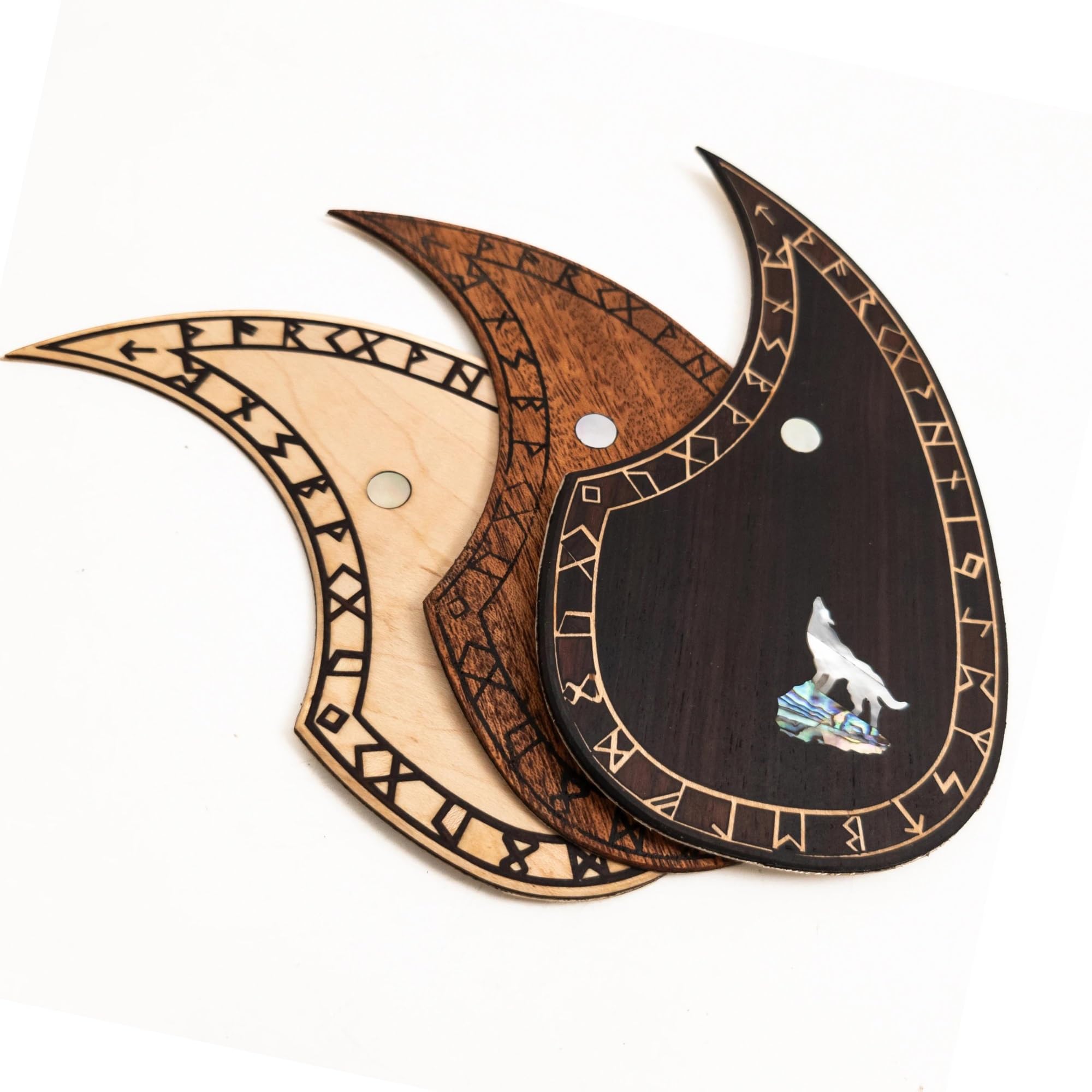 Uniwersalna osłona pickguardu do gitary akustyczne Pickguard do gitary akustycznej lite drewno kwiat(Mahogany)