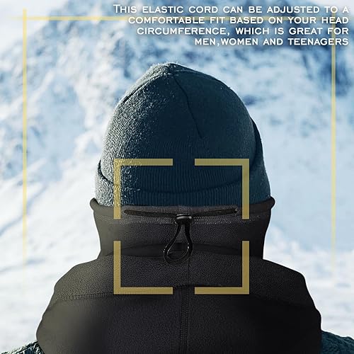 Miniatura 4 de Pasamontañas, máscara de esquí de forro polar resistente al viento para hombres y mujeres, calentador de cuello y cara de invierno