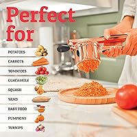 Vista 5 de PriorityChef - Prensa de papas grande de 15 onzas, de acero inoxidable resistente, herramienta de cocina, prensa y triturado para un puré de papas