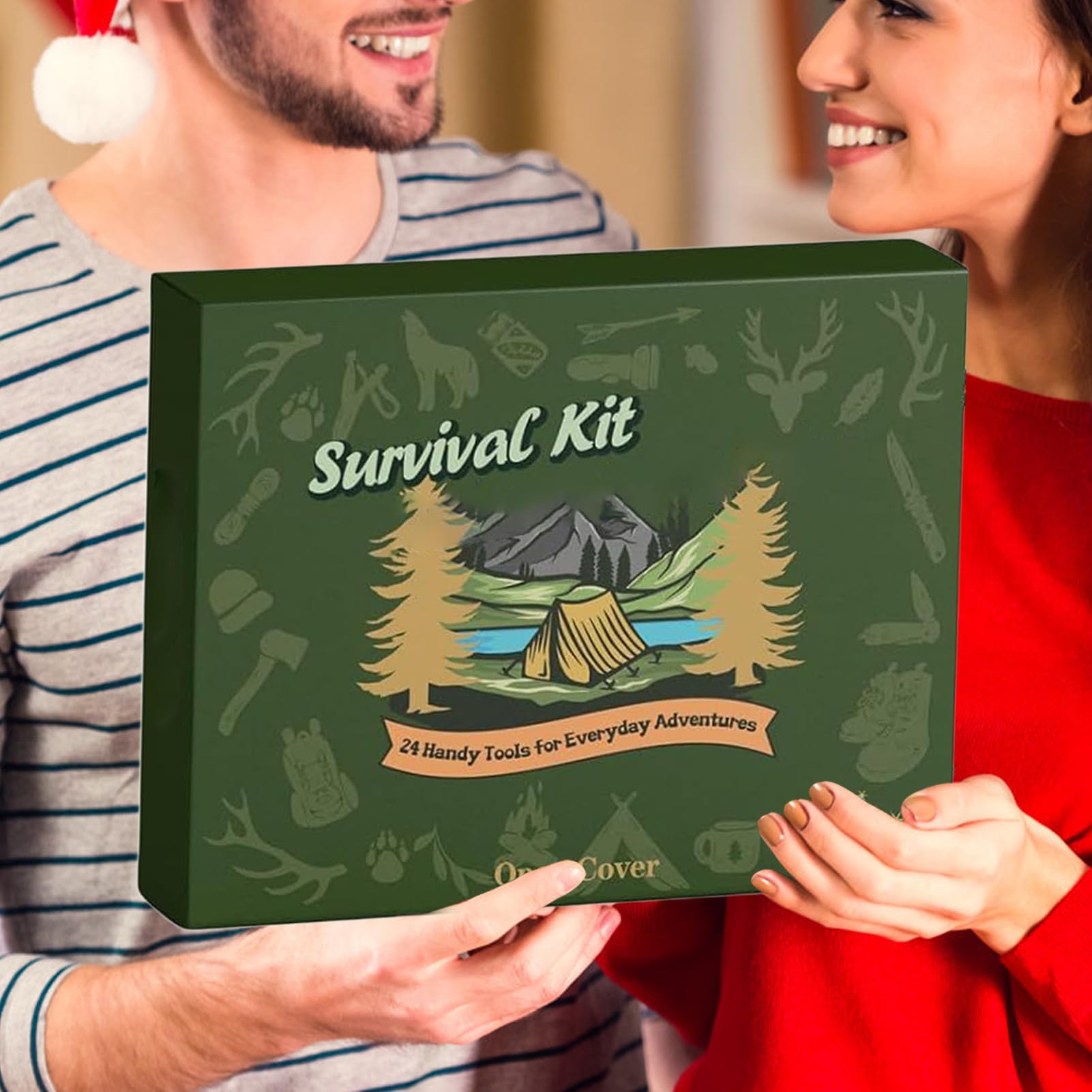 Survival Kit Advent | Adventskalender 24 Tage für Weihnachten | Überlebens-Gadgets für Wandern Camping Angeln Jagd | Männer Papa Outdoor Abenteuer