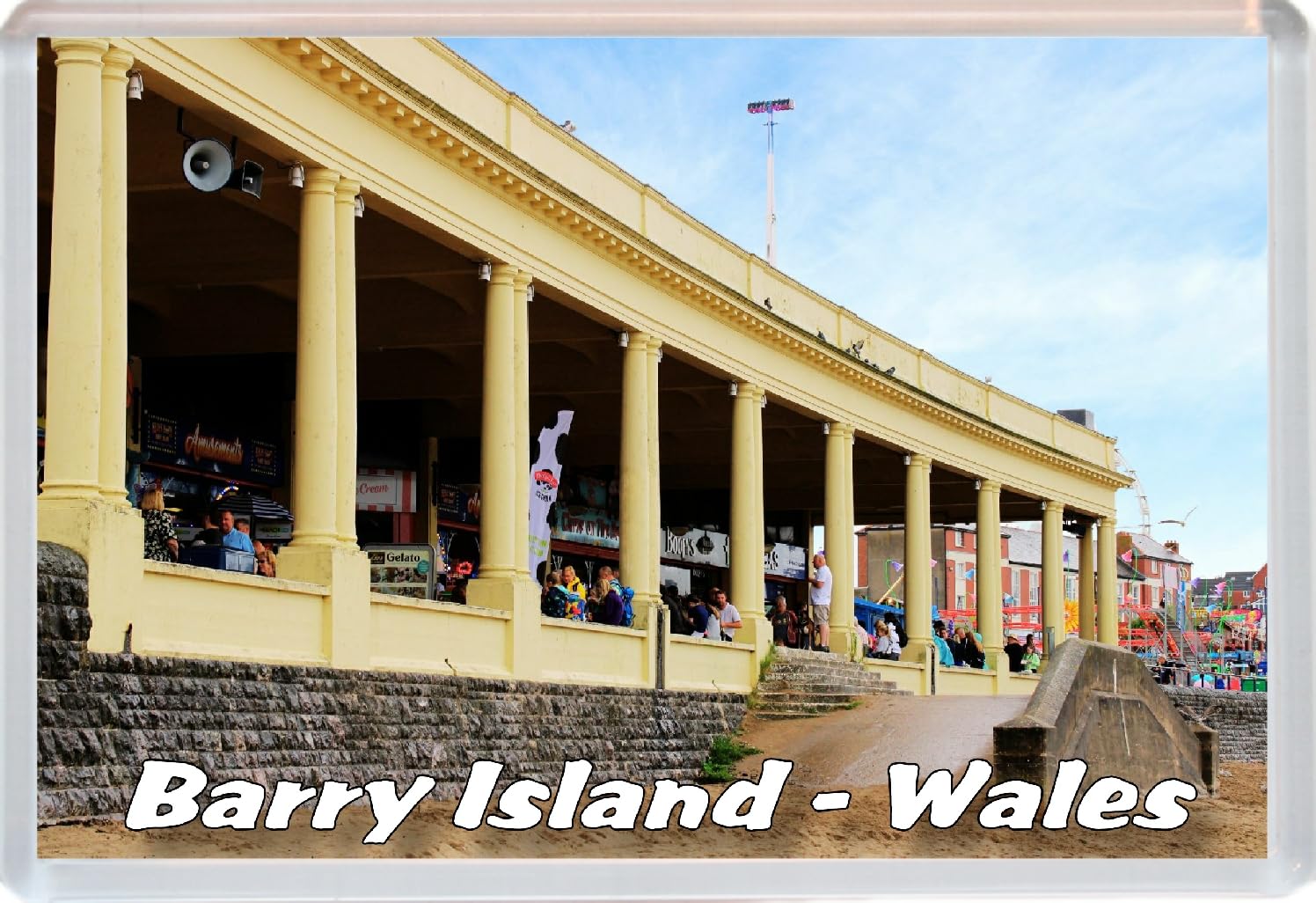 Baked Bean Store Multicolor Barry Island - Wales - 96 X 67Mm Jumbo Fridge Magnet/Magnets Bbfhm914