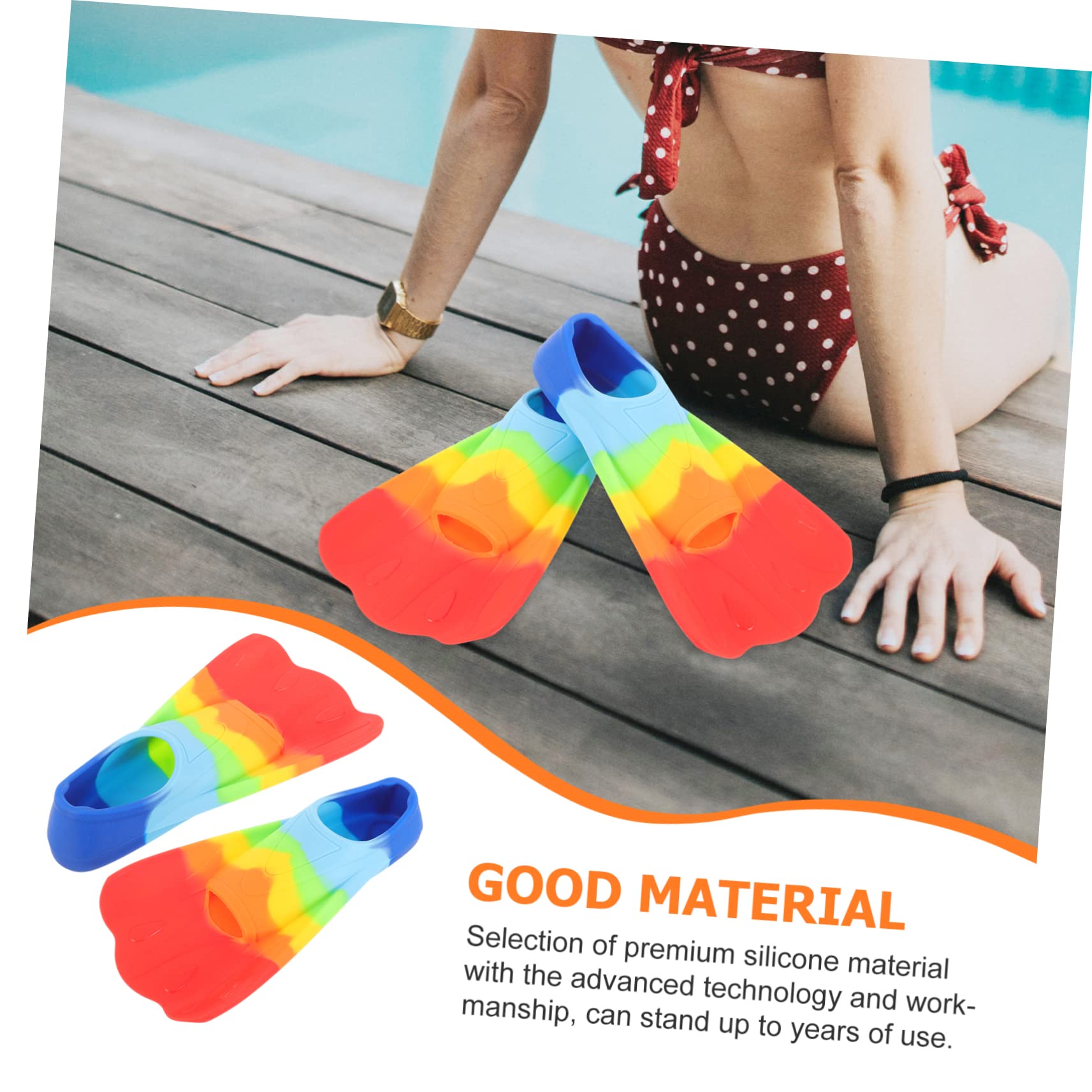 Abaodam Palmes de Natation pour Garçon Fille Silicone Accessoires de Plongée pour Entraînement et Loisirs Palmes de Snorkeling pour Débutants