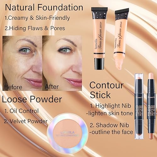 Miniatura 4 de Set de maquillaje para mujeres, kit completo de maquillaje para principiantes y profesionales, juego de maquillaje de viaje para adolescentes y