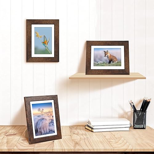 Miniatura 4 de Juego de 4 marcos de fotos de 5 x 7 con paspartú.