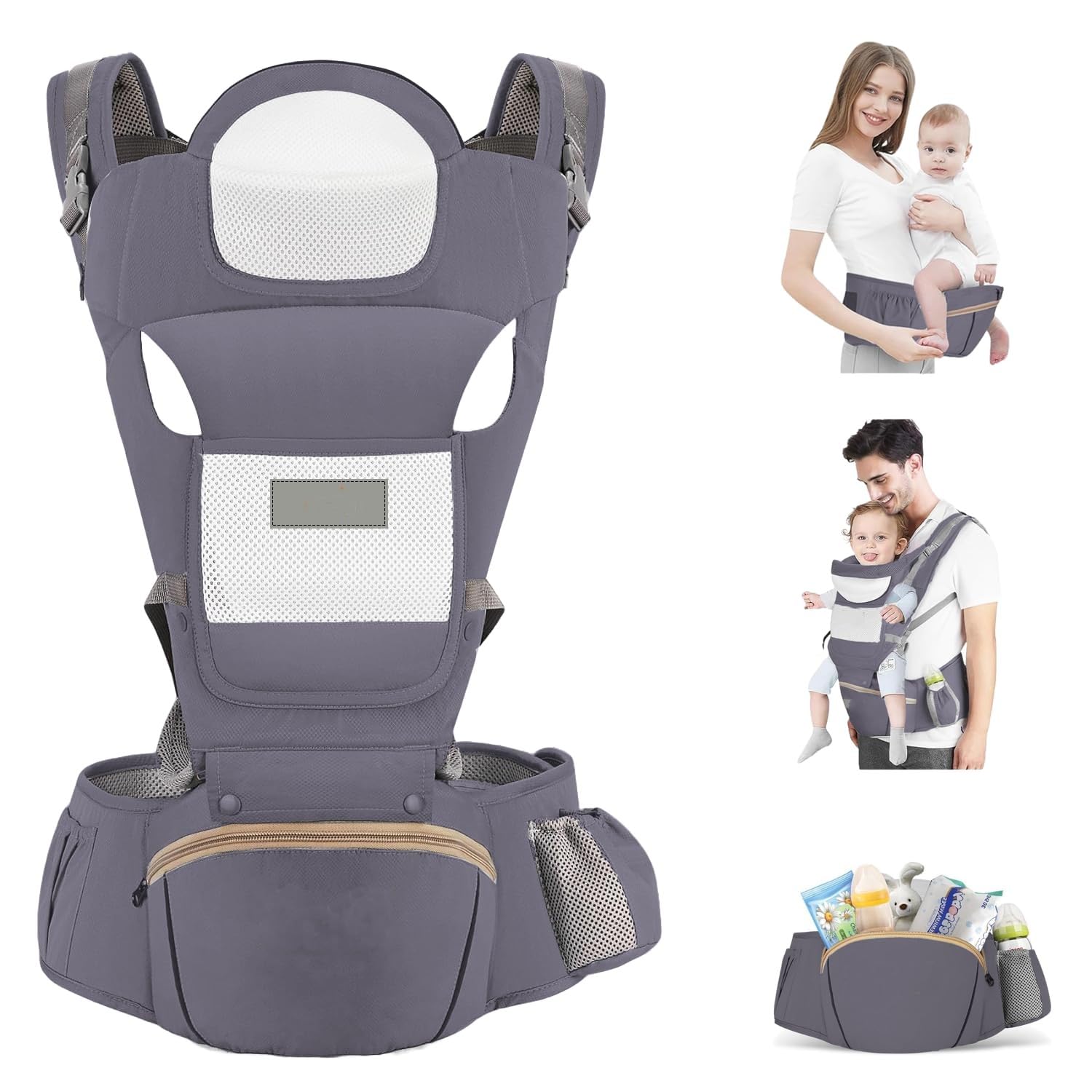 Deoxys Baby Carrier Newborns to Toddlers, Ergonomic Baby Toddler Carrier Slings Wraps with Head Support, Easy to Wear,Infant Carrier Baby Gift,Travel and Hiking Friendly, for Babies 7 to 44 lbs-image-34