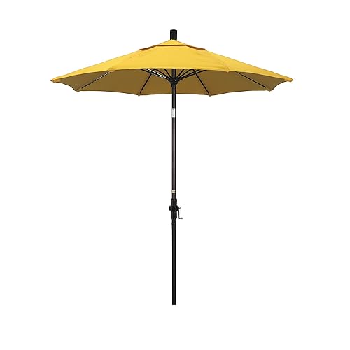 California Umbrella 7.5' Round Crank Lift, Collar Tilt, Aluminum Pole,