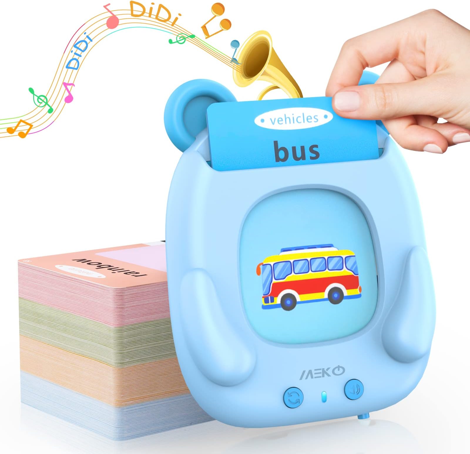 Talking Flash Cards for Toddlers 1-6 Years with 224 Sight Words, MEKO Learning & Education Toys, Speech Therapy Autism Reading Machine, Preschool Montessori Toys, Christmas & Birthday Gifts for Kids