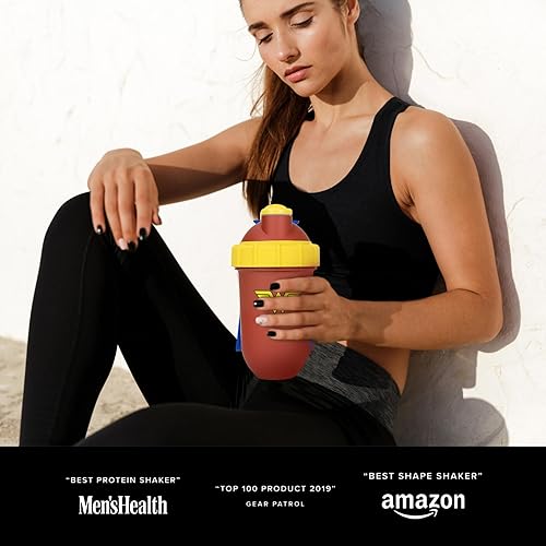 Miniatura 8 de SHAKESPHERE Botella mezcladora de proteínas, edición Wonder Woman, 24 onzas, DC Comics, edición limitada, a prueba de fugas, con tapa deslizante de