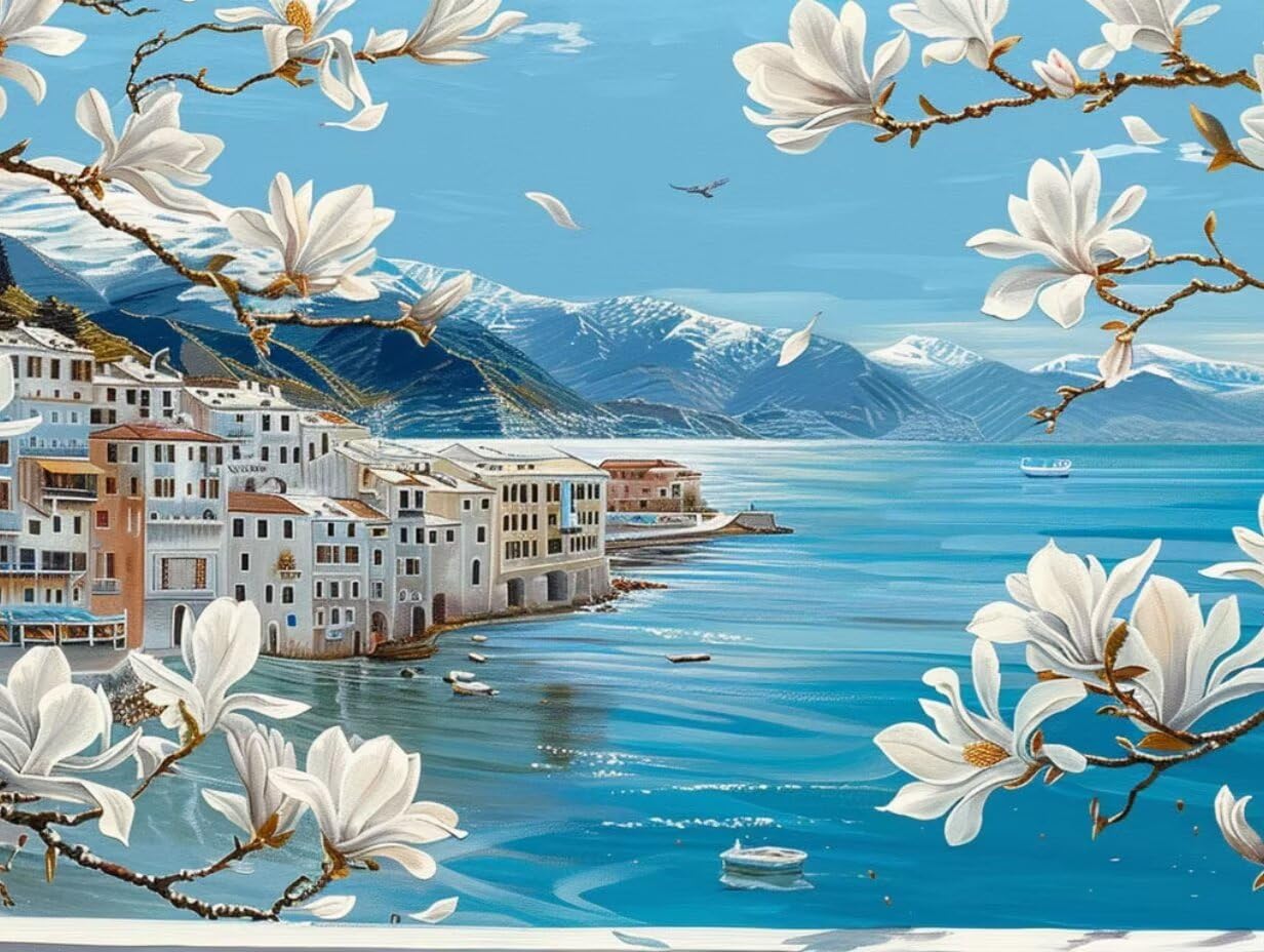 Fiori Bianchi, 4000 Pezzi Puzzle Classici, per Adulti YHPGL6-24 | Sfida Impossibile, Divertente Stimolante Puzzle per Gioco Familiare, Decorativo Murale Unica, Regalo per Amanti dei Puzzles
