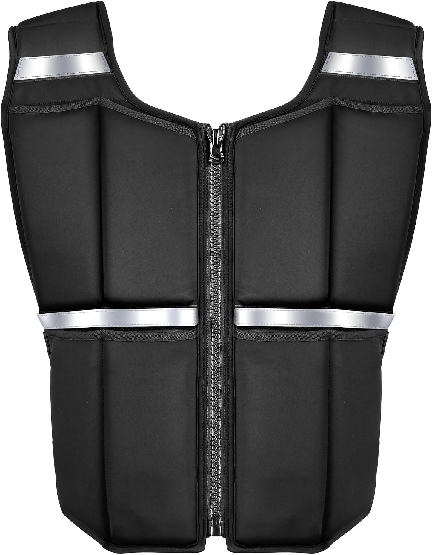 Adjustable Weighted Vest for Men, 45lb/35lb/19lb Unisex Walking Rucking Vests with Zipper/16pcs Silicone Weights, Strength Training Workout Vest for Running GYM Home, Removable Reflective Strips