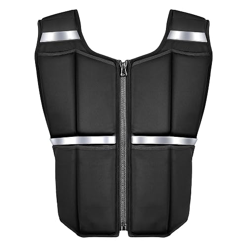 2-45lb Adjustable Weighted Vest Men w/Silicone Weights,Running Rucking Vest |
