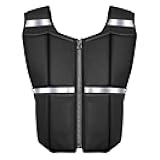 Adjustable Weighted Vest for Men Women, 19lb/35lb/45lb Rucking Vests for Walking with Zipper/16pcs Silicone Weights, Strength Training Workout Vest for Running GYM Home, Removable Reflective Strips