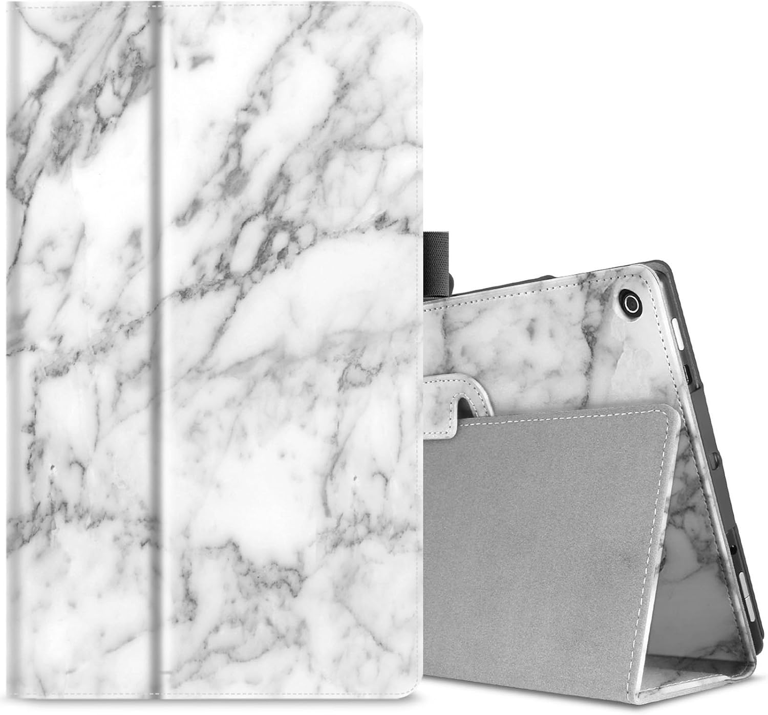 Infiland All-New Fire HD 10 2017 Case - Premium Folio Smart Stand Cover with Auto Wake/Sleep Function for All-New Fire HD 10 Tablet 10.1" (7th Generation, 2017 Release), Marble
