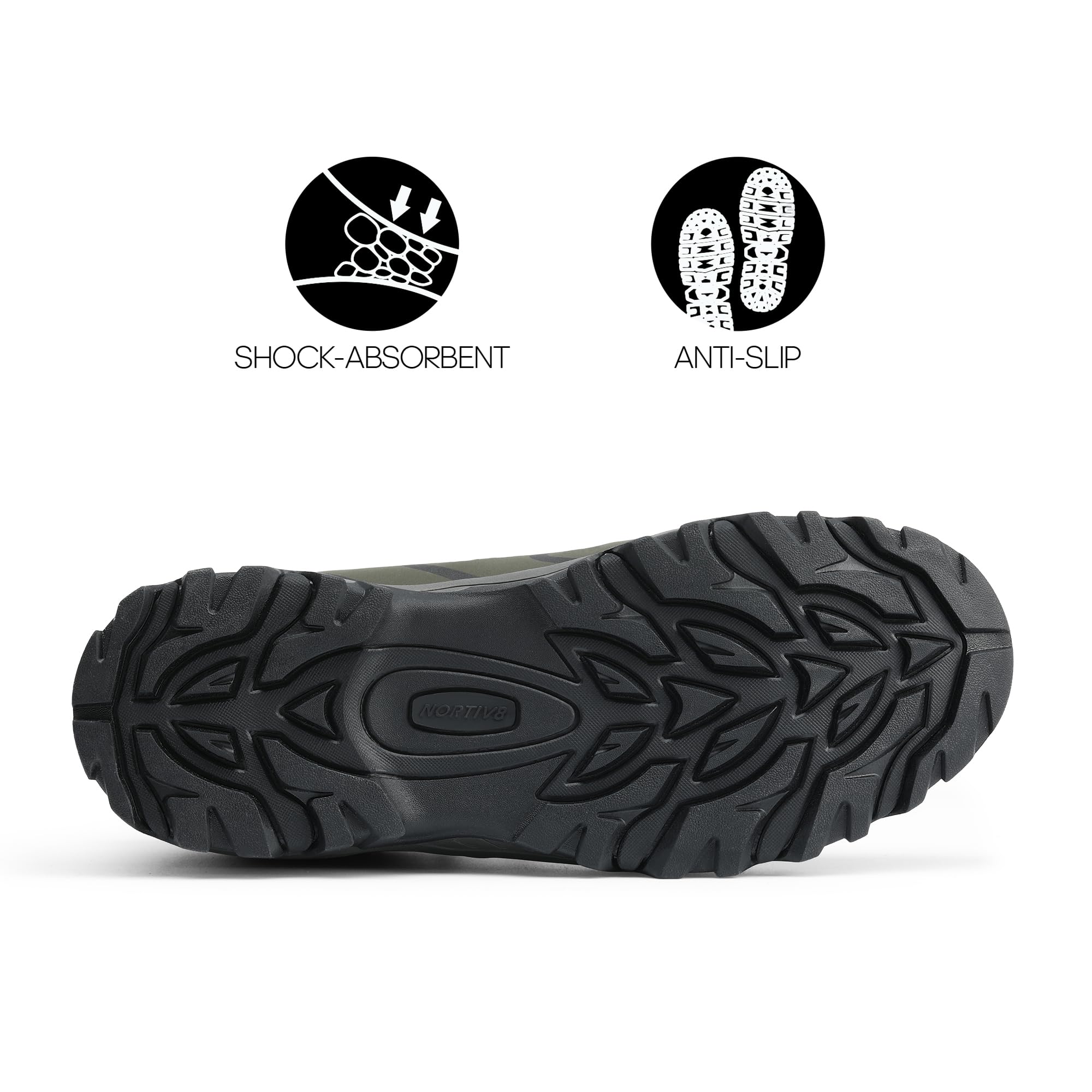 Stivali Da Escursionismo Uomo In PU - Scarpe Trekking Mid Antiscivolo - Fodera In Pelliccia Sintetica Calda - Colore Blu, Taglia 42 EU