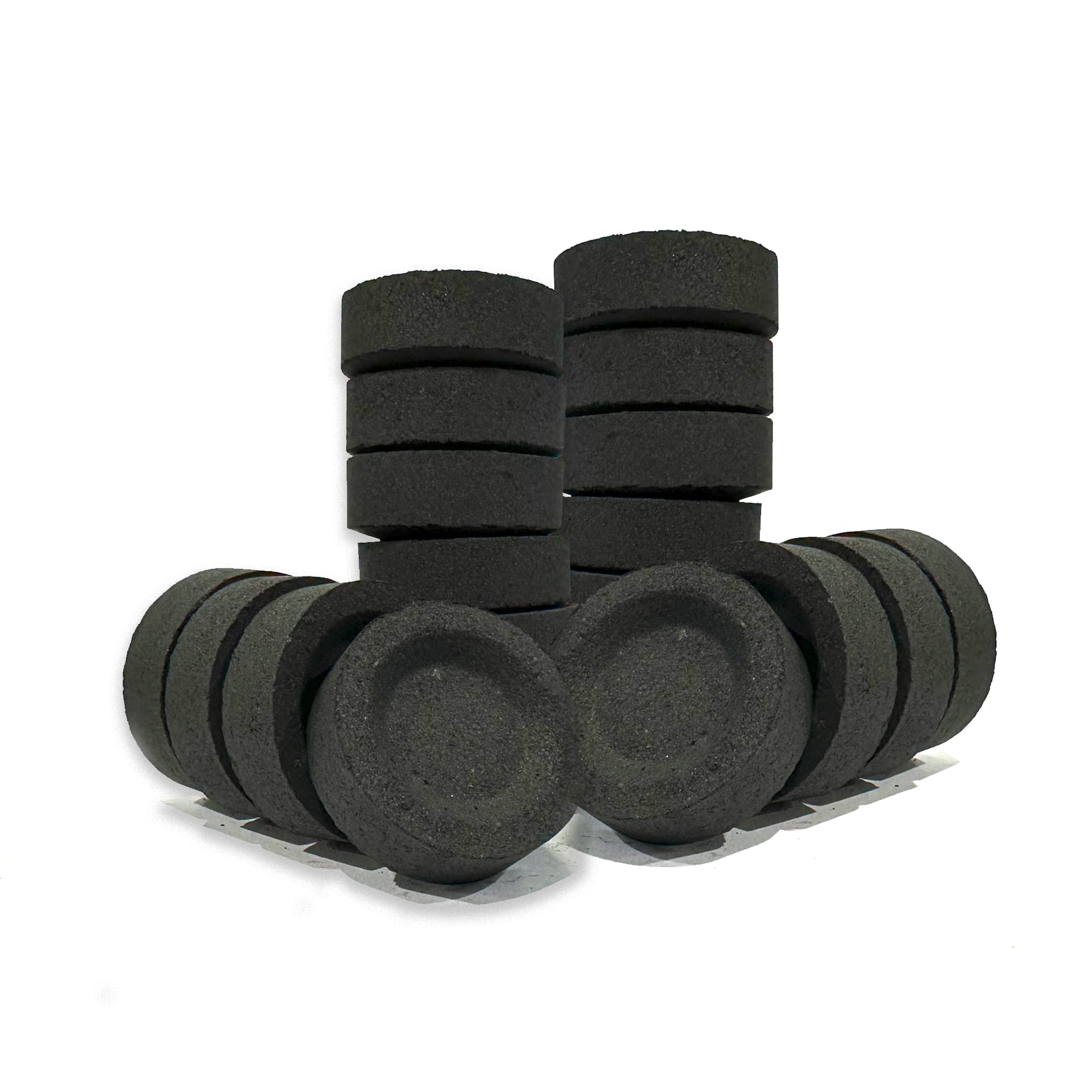 Nietoksyczne drewno węglowe roślinne do kadzidełek z ziaren, żywic i liści, 100% naturalne, szybko łatwopalne, 33 mm, 50/60 min - 160 patyczków węglowych