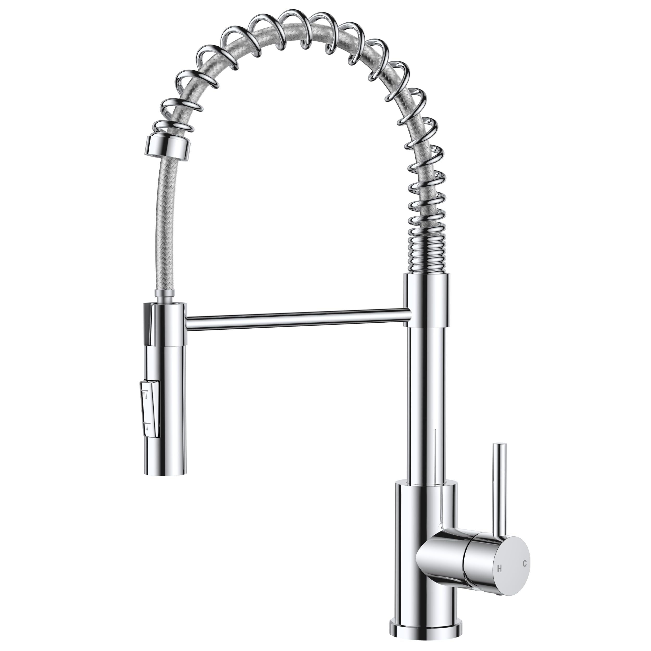 FORIOUS Rubinetto Lavello Cucina, Miscelatore Cucina in Acciaio Inox con 2 Modalità di Getto, Rubinetto Cucina Girevole a 360°, per Lavello Singolo o Doppio, Cromo Lucido