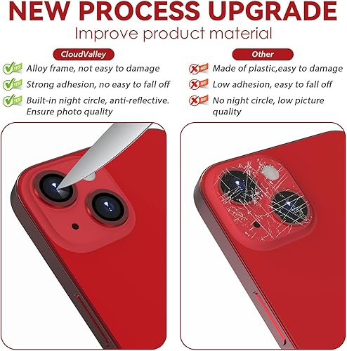 Miniatura 2 de CloudValley Protector de lente de cámara diseñado para iPhone 1313 Mini, película protectora de vidrio templado, cubierta de lente de cámara de