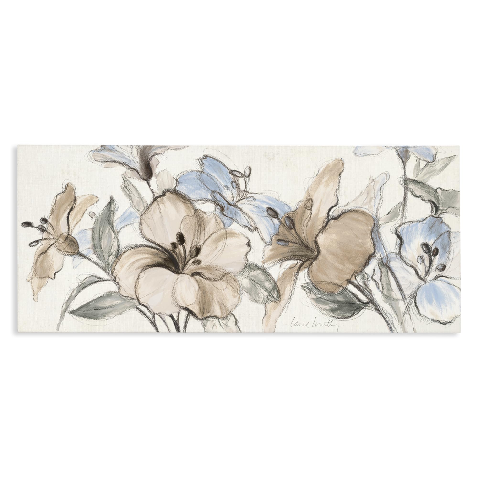 Stupell Industries 'Whispering Florals Neutral', Canvas Art, 30 x 13