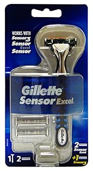 Gillette Sensor グルーミングツールセット Gillette Sensor Excel Razor Blades Twin Shaver Cartridges