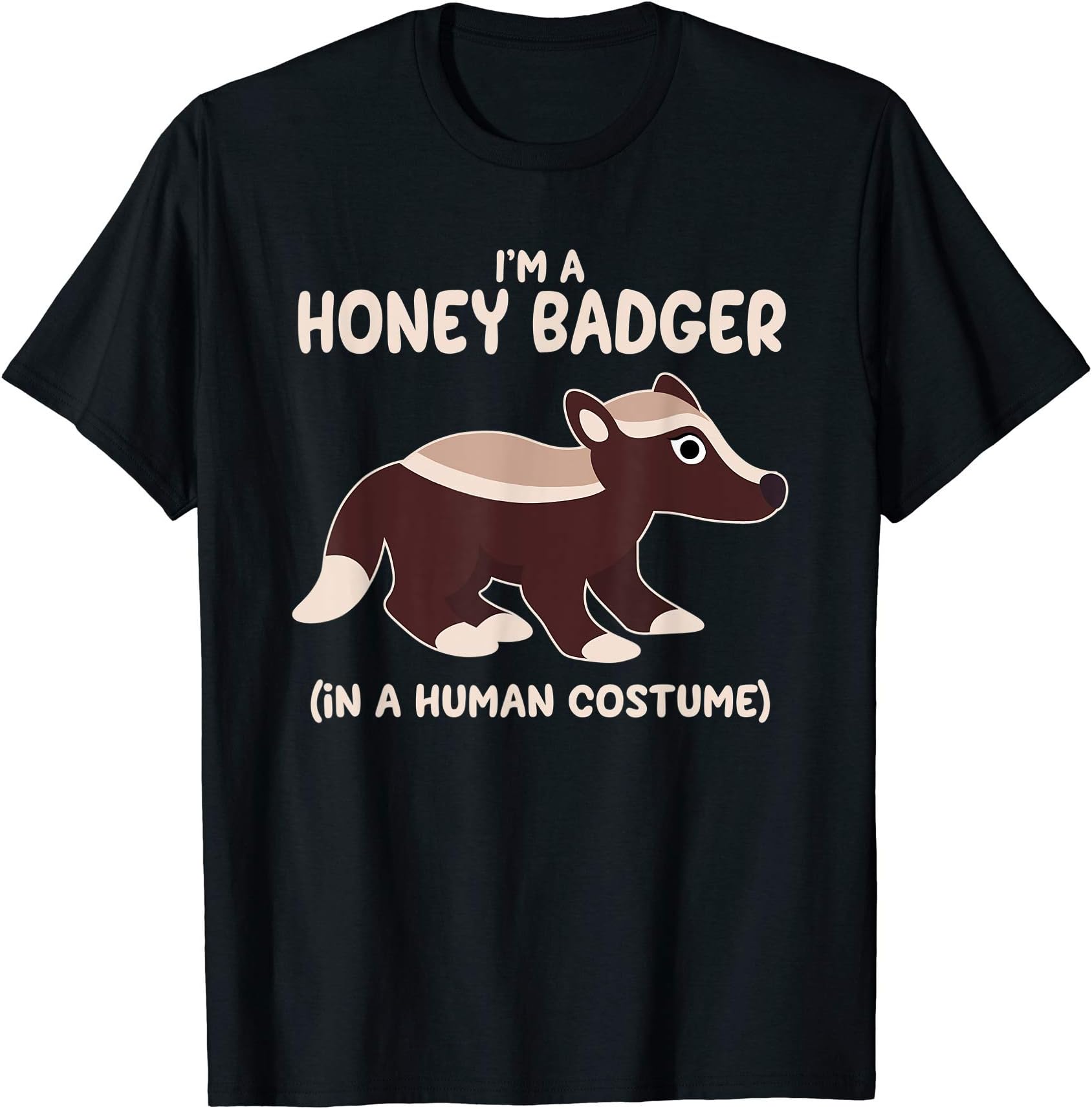 Honey Badger Costume Funny Halloween Graphic T-Shirt