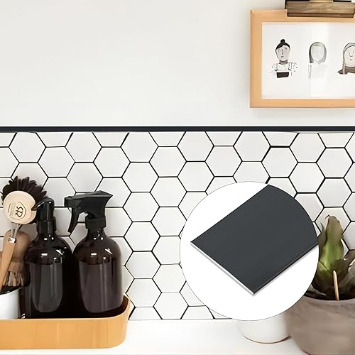 Miniatura 5 de Moldura de pared y moldura de oro mate, tira flexible de bricolaje para espejo, piso, gabinete, techo, borde de azulejos (32.8 pies x 0.8 pulgadas)