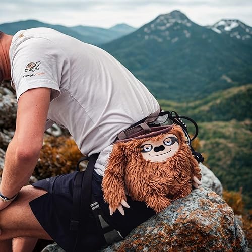 Miniatura 6 de Bonita bolsa de tiza para levantar, gimnasio y escalada en roca, cubo grande de tiza con cinturón ajustable, bolsa de polvo de agarre para boulder y