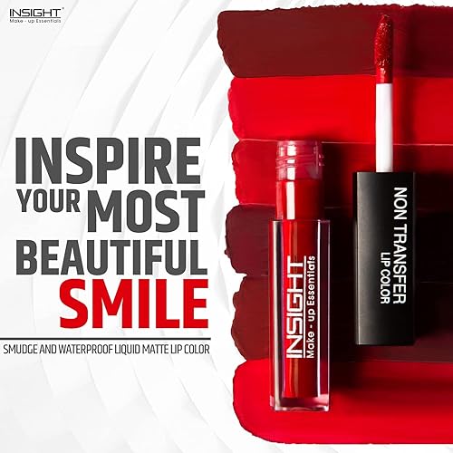 INSIGHT Cosmetics Non Transfer Liquid Lipstick - Joyful| Matte Texture|Long Wear |Smudge Proof |Waterproof - 4 ml