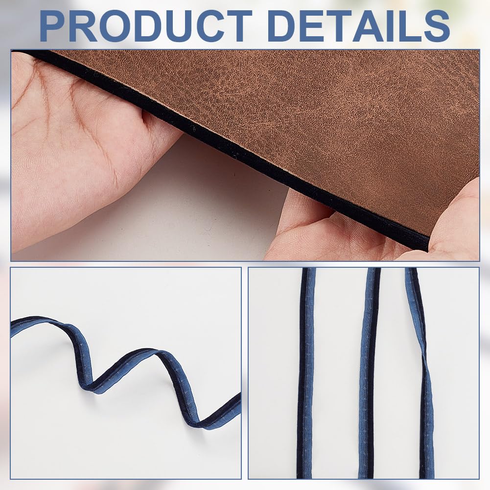 Ruban Passepoil Polyester – 18,1 M X 1 Cm, Marron – Pour Couture, Décoration Vêtements, Tissus