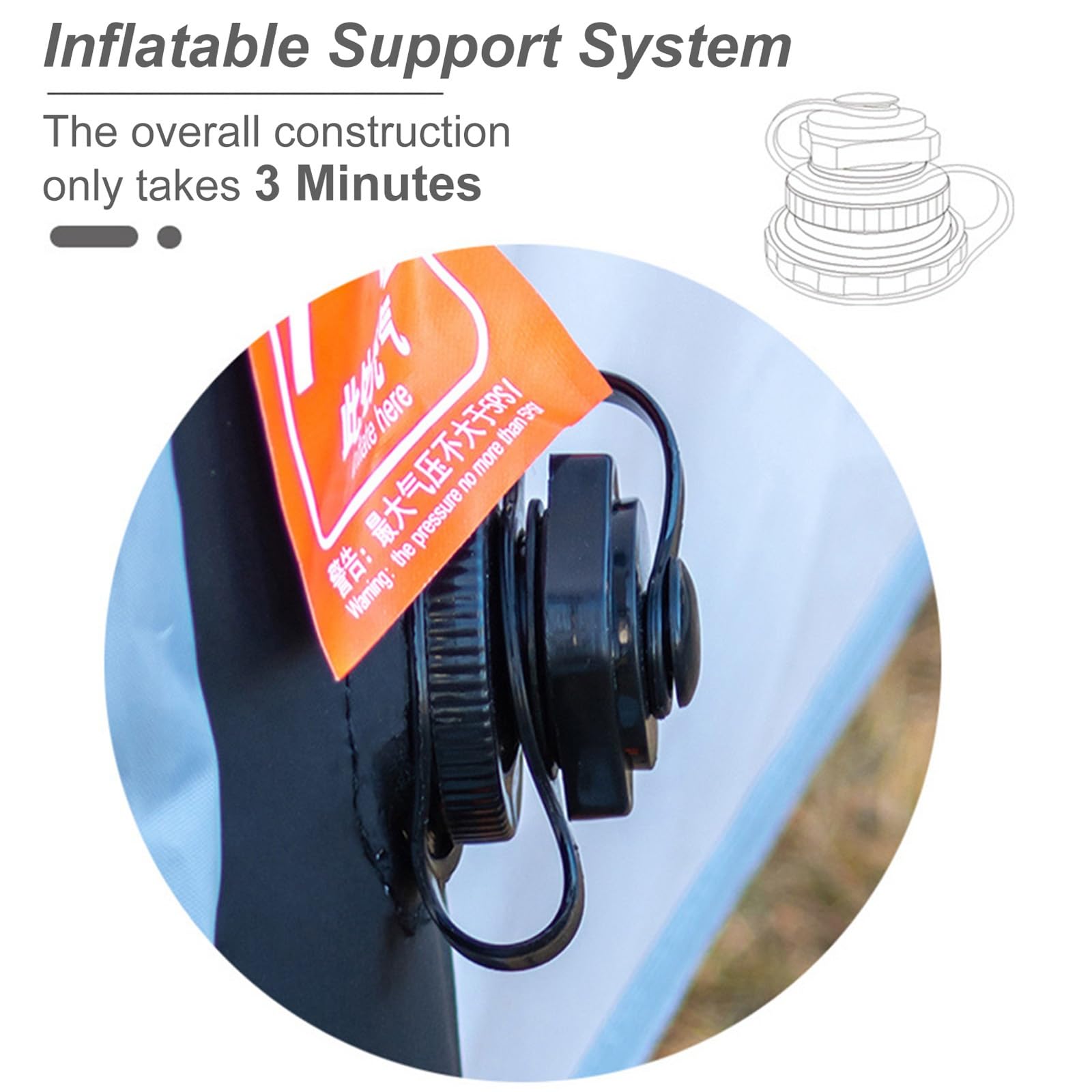 Tenda gonfiabile per camper, tenda portatile per portellone posteriore con borsa per il trasporto, installazione rapida, impermeabile e protezione solare in tessuto Oxford per avventure all'aperto