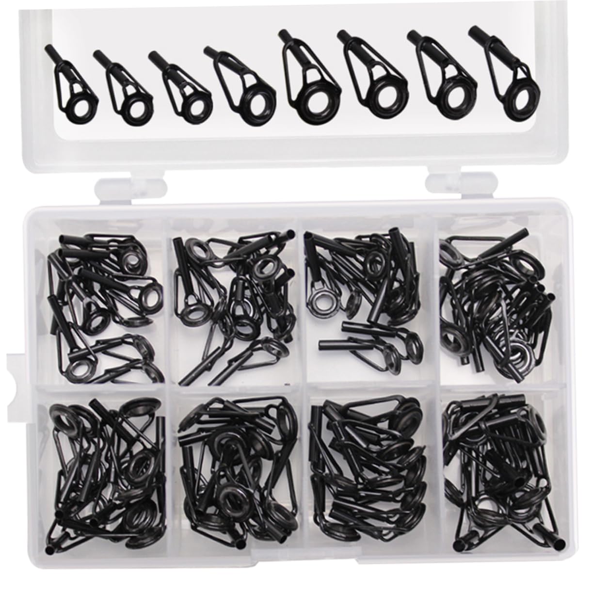 BESPORTBLE Kit De Réparation Dembouts De Canne À Pêche en Acier Inoxydable 3 Ensembles avec Revêtement en Résine Époxy pour Une Longévité Accrue 80 Pièces X 3