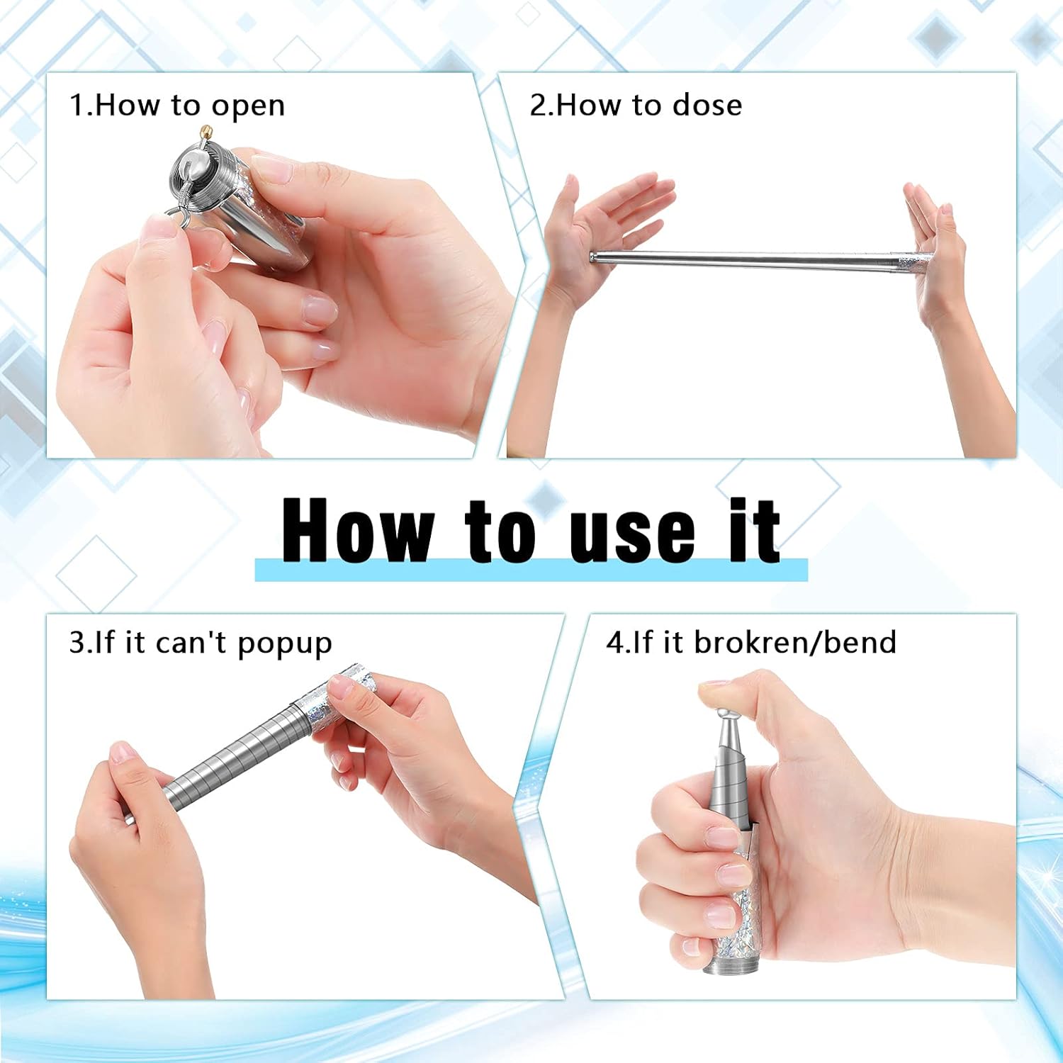 Kasyat Metal Appearing Cane Magic Wand Magic Wand Stage Skill Props