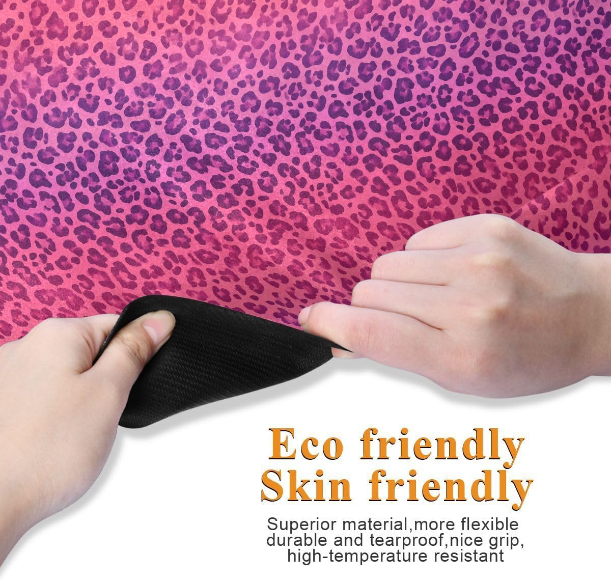 ALAZA Leopard Pink Cheetah Print Yoga Mat Non Slip Fitness Exercise Mat, Workout Mat for Yoga, Pilates and Floor Exercises