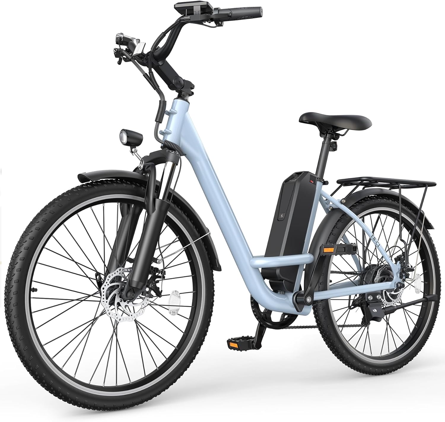 Electric Bike for Adults, Peak 1000W Ebike, 50Miles 21.7MPH UL 2849 Certified Commuter Bike, 26” City Cruiser Bicycle with 48V Removable Battery, Rear Rack, Adjustable Stem, 7 Speed