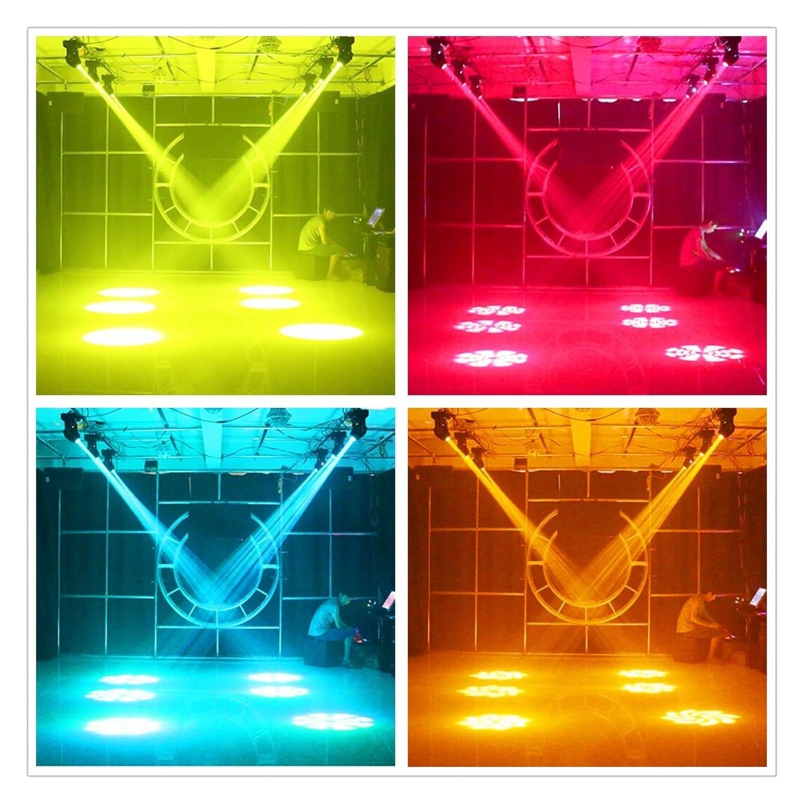 Luci Discoteca, LED 90W Spot a testa mobile Gobo/Pattern Luci Musica Festa di nozze Effetti scenici Controller Discoteca Illuminazione DJ professionale per Famiglia, Feste, Club, Matrimoni