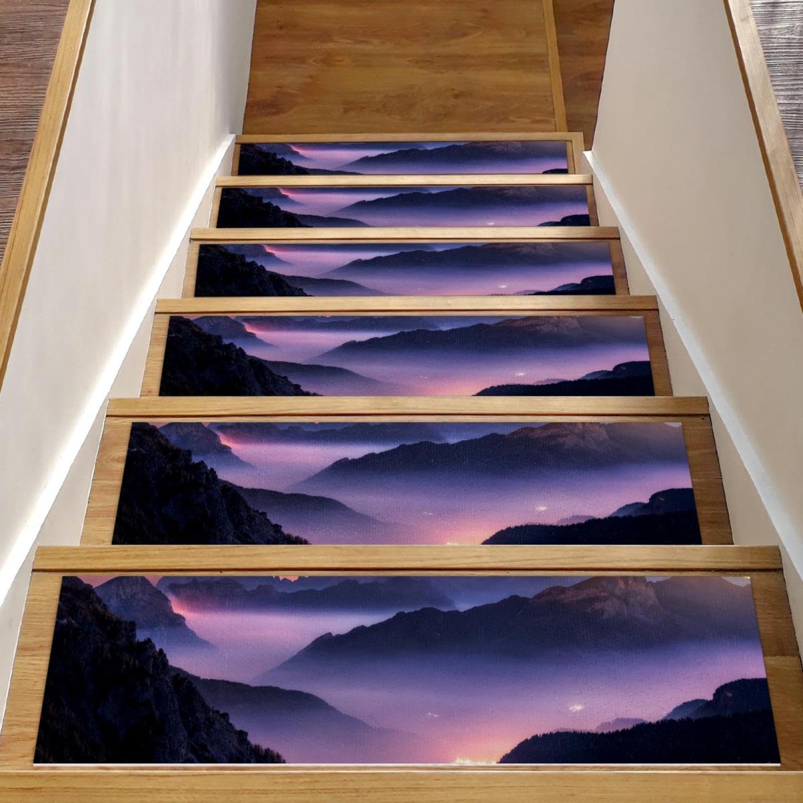 Peldaños antideslizantes de montaña cuida de tus ancianos y niños con alfombras para escaleras de madera