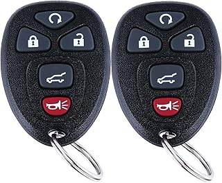 Keyless Entry Remote Control Car Key Fob for 2007-2016 Chevy Suburban Tahoe Traverse/Buick Enclave/GMC Acadia Yukon/Cadillac Escalade FCCID: OUC60270 OUC60221(5Btn 2 Pcs)
