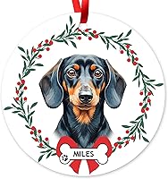 Vista 31 de Adorno personalizado de Border Collie para árbol de Navidad, regalos personalizados con nombre de mascota para amantes de los perros, decoración