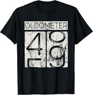 Vintage Distressed Oldometer 48-49- 49th Birthday Gift Idea T-Shirt