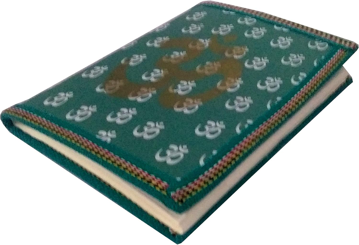 Purpledip Handmade Paper Journal 'Om, The Sound Of Vedas': Vintage Diary Notebook With Thread Closure (11489)