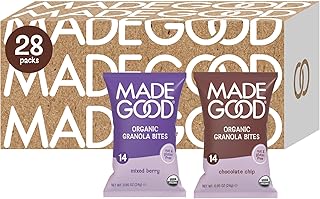 MadeGood Granola Bites Chocolate Chip & Mixed Berry Variety Pack (28 Cou...