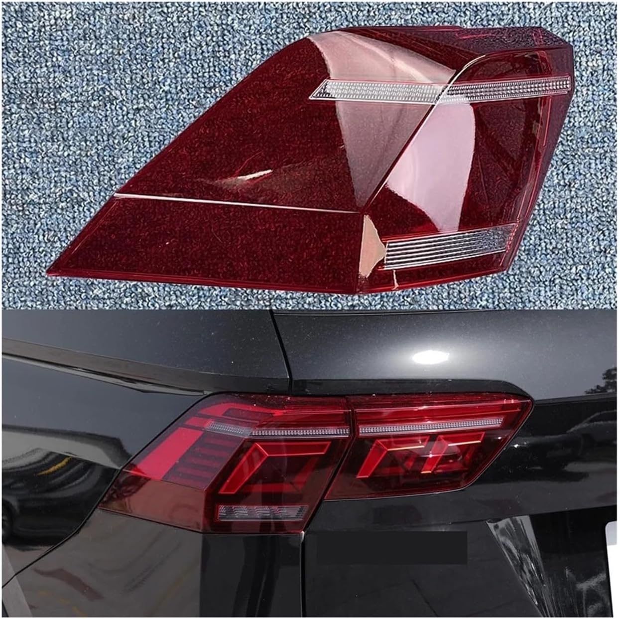 Auto Tail Lamp Light Case Compatible For VW Tiguan L 2022 2023 2024 Car Taillight Cover Lampshade Lampcover Caps Taillamp Shell(Outside Left)