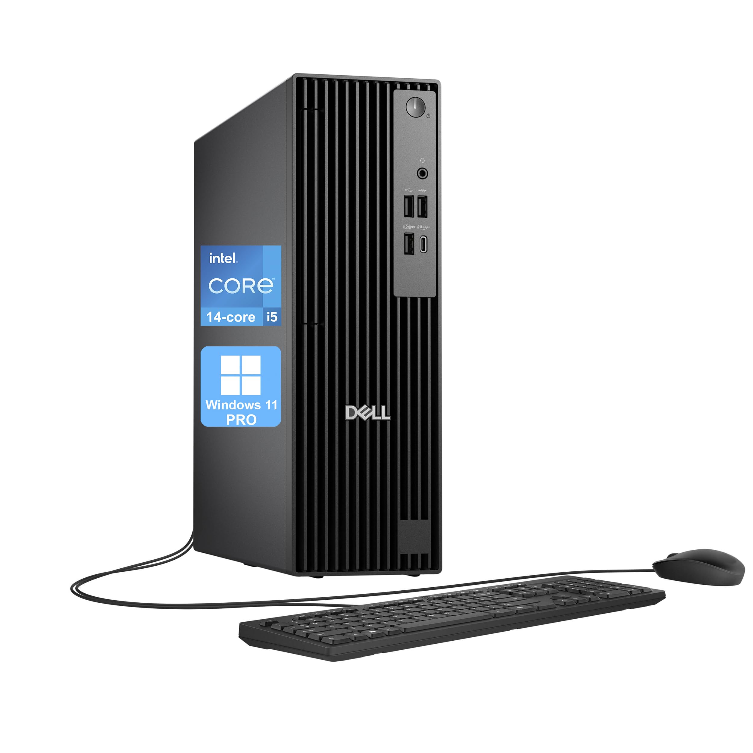 Dell Pro Slim QCS1250 SFF Desktop Computer (New-Gen of OptiPlex), 14-core Intel Core i5-14500, 16GB DDR5, 1TB SSD, DP + HDMI, Wi-Fi 6E, Bluetooth, RJ-