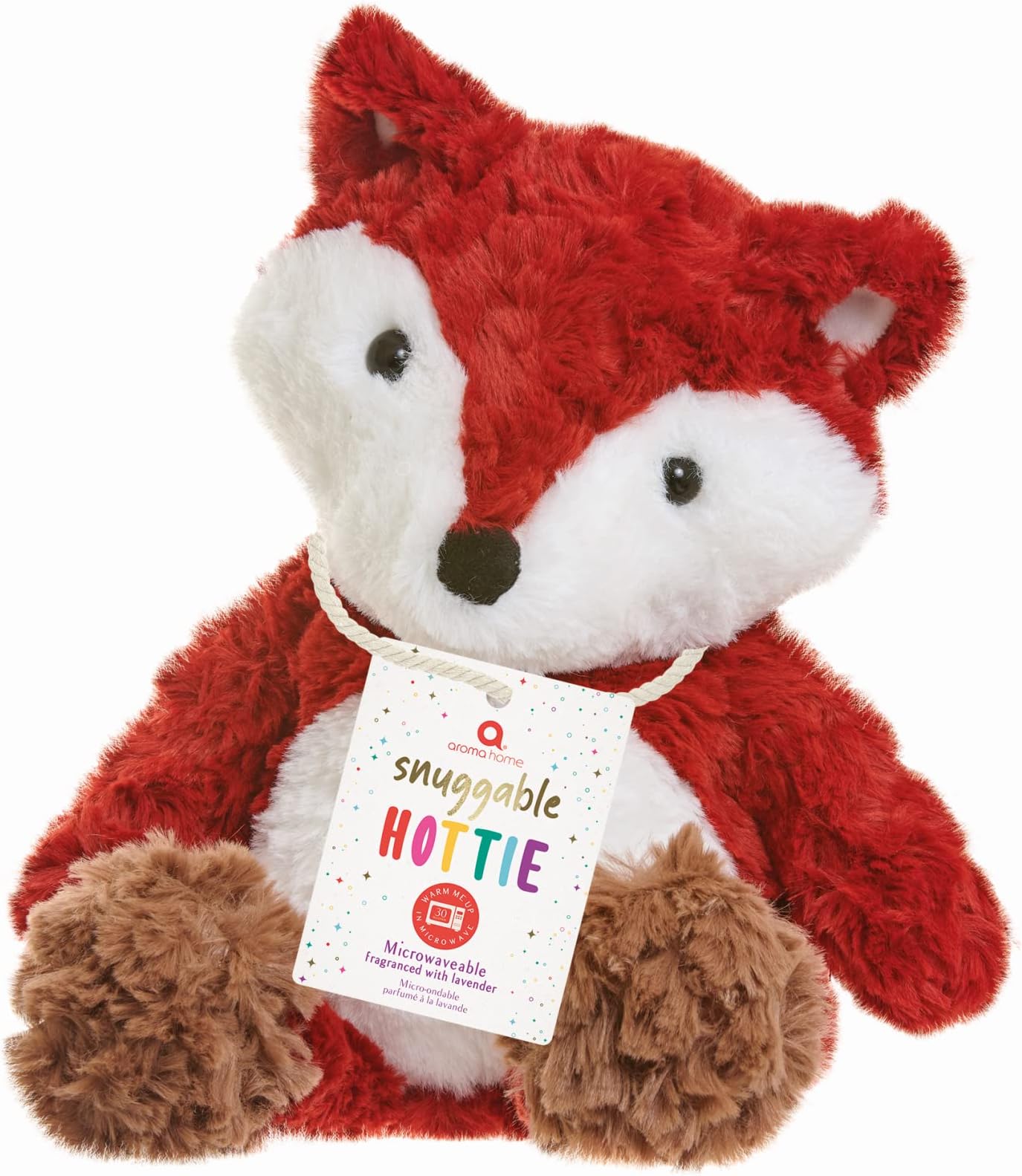 Danielle Creations Aroma Home Snuggable Microwavable Hottie Heatable Fox, Red