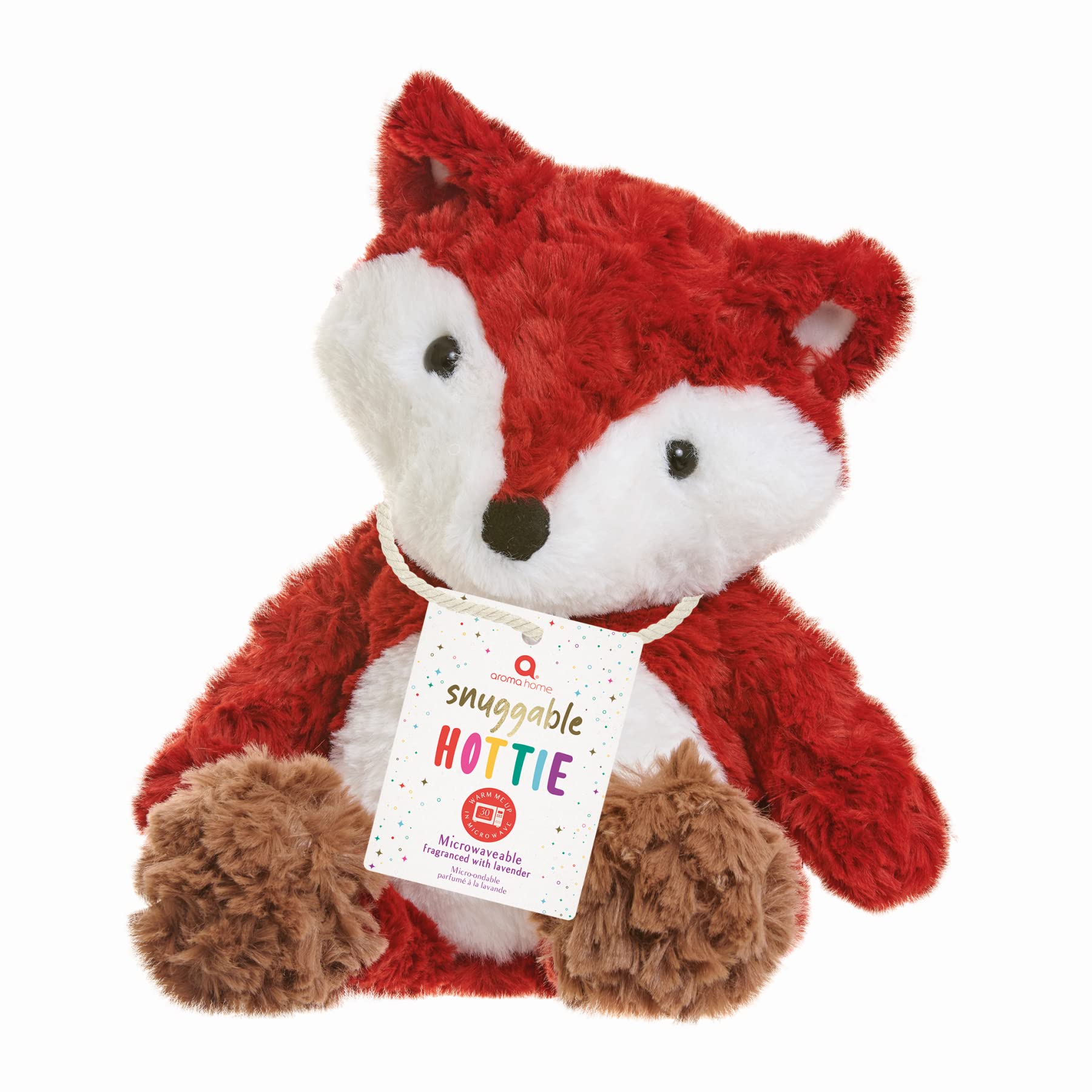 Danielle Creations Aroma Home Snuggable Microwavable Hottie Heatable Fox, Red