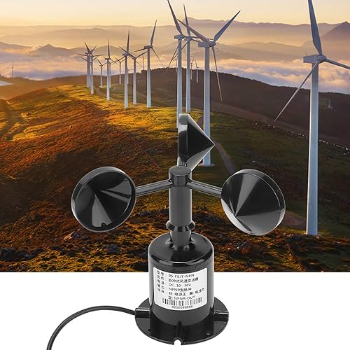 Miniatura 3 de Sensor de anemómetro, sensor de velocidad del viento para estación meteorológica, sensor de monitoreo de velocidad del viento 0.0-229.7 fts,