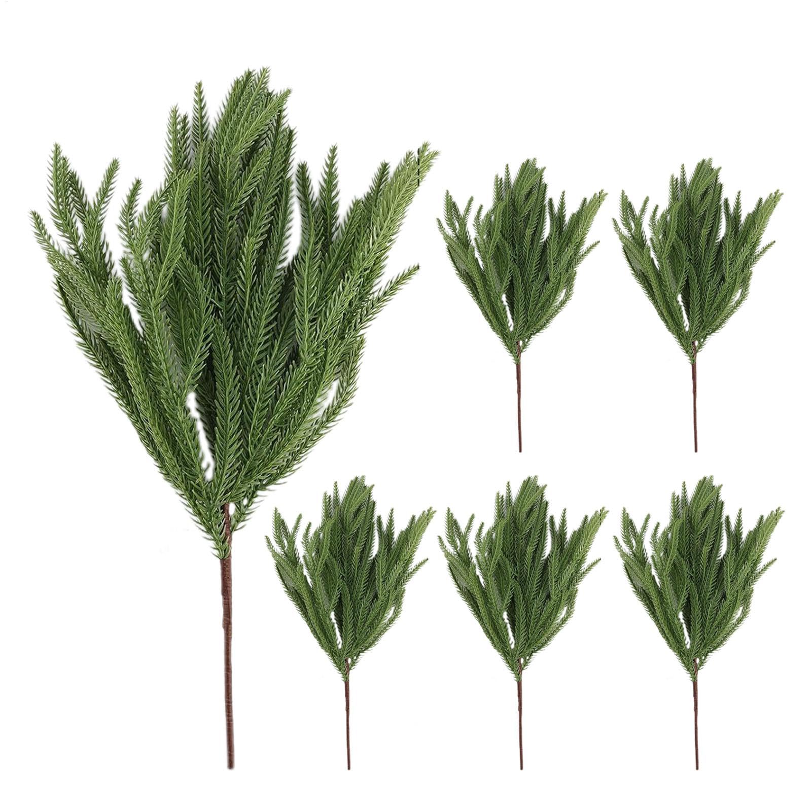 Tiges de pin artificielles Teksome de 45 cm pour vos compositions florales et bouquets de Noël